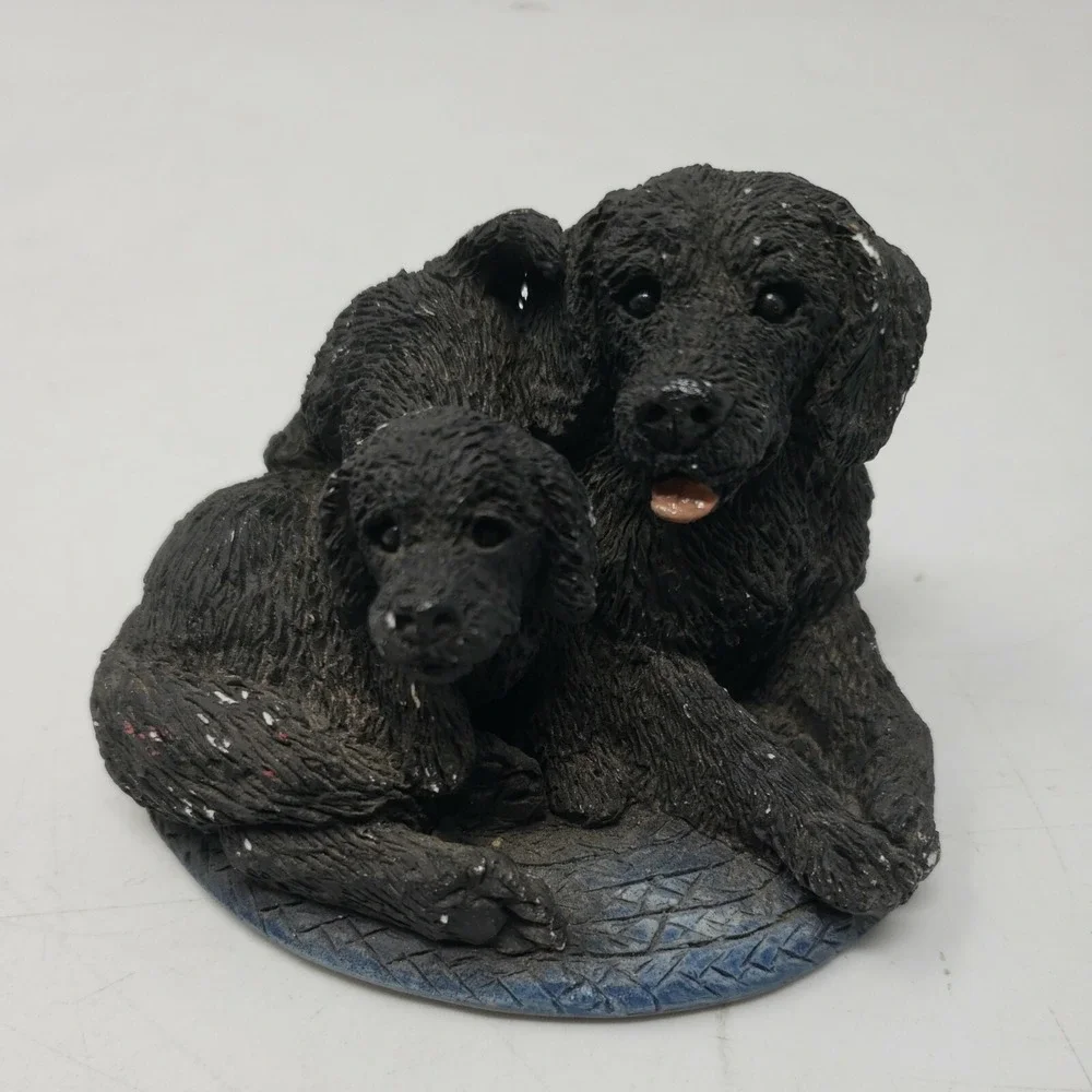 Vintage Black Dog Mother and Puppy Stone‎ Cutters SC-753 Great Condition  Figure